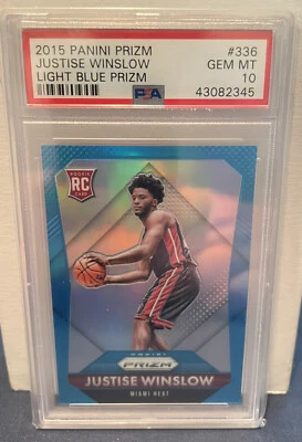 Justise Winslow 2015 Panini Light Blue Prizm карточка дебютанта No336 PSA 10/199 - Изображение 1 из 2