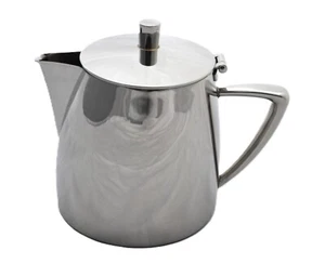 GRUNWERG ART DECO STAINLESS STEEL POLISHED FINISH TEA POT 28oz/800ML EX DISPLAY - Picture 1 of 4