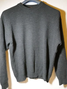 💜ABERCROMBI & FITCH GRAUER STRICKPULLOVER GRÖßE L 52 50%SCHURWOLLE GETRAGEN - Bild 1 von 9