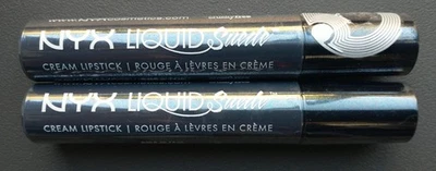 Juego de 2 lápiz labial crema gamuza líquida maquillaje profesional NYX, LSCL01 STONE FOX Foto 1 de 2