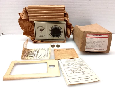 Honeywell H806A 1124 Convertible Humidistat  Horizontal Mount New Vintage Stock - Image 1 of 4