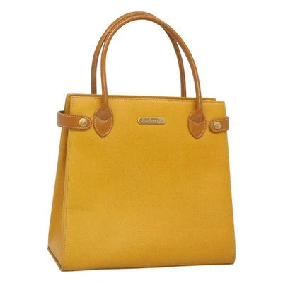 Auténtico bolso de mano Burberrys de cuero oro amarillo bs26688 Foto 1 de 4