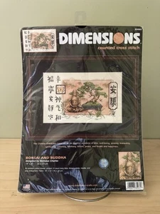 Vintage Collectibles Dimensions Bonsai and Buddha Cross Stitch Kit #35085—————A5 - Picture 1 of 2