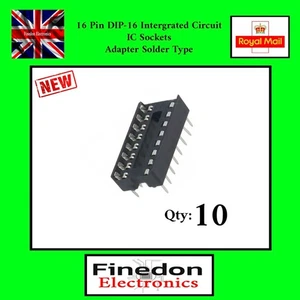 10x DIL-16/DIP-16 16P 16 Pin IC Socket PCB Solder Type IC Socket - Picture 1 of 3