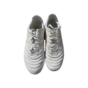 Tacchetti Diadora Brasil Italy OG LT MDPU terreno solido beige oro taglia UK 9 #B7 - Foto 1 di 7