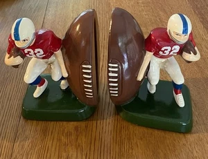 Vintage 1978 Sears, Roebuck & Company Football Players Ceramic Bookends #32 - Picture 1 of 6