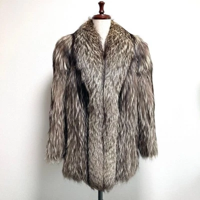 SAGA FOX Fur Coat Silver Fox Woman's size S - Image 1 of 4