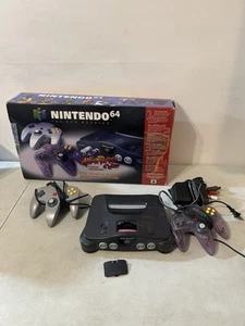 Nintendo 64 N64 Atomic Purple Controller Console Bundle - Picture 1 of 7