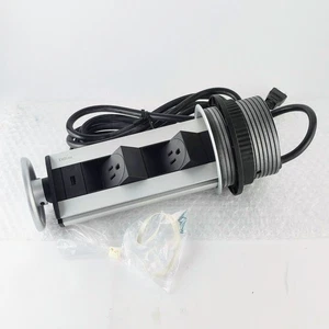 Enchufe eléctrico emergente EVOline 2x tomas de corriente 1x cargador USB hecho en Alemania - Imagen 1 de 6