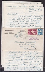 ADVERTISING - WADENA HOTEL, WADENA, MINN. AIRMAIL SPECIAL DELEVERY - 1958 - Picture 1 of 1