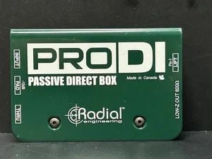 Radial Engineering ProDI Passive Direct Audio Box Low-Z Out 600Ω Green - Picture 1 of 7