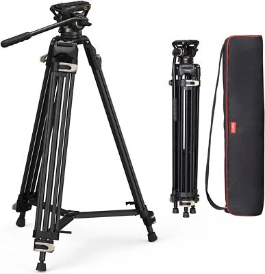 SmallRig 73" Pro Camera Tripod, Heavy-Duty Video Tripod w/ Manfrotto QR Plate - Image 1 of 4