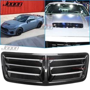 Carbon Front Engine Bonnet Hood Vent Cover For Ford Mustang S650 GT 24+ Replace - Picture 1 of 10