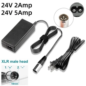 24V 2A/5A XLR Ladegerät für ActiveCare Catalina Rollstuhl Rascal - Bild 1 von 12