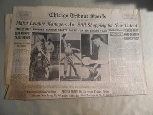Chicago Tribune Sports / April 30 1939 / MLB / Free Domestic Shipping - Picture 1 of 3