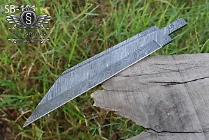 Custom Handmade Damascus Steel Jagd Rohling Klinge Messer mit einzigartigem Muster - Bild 1 von 4