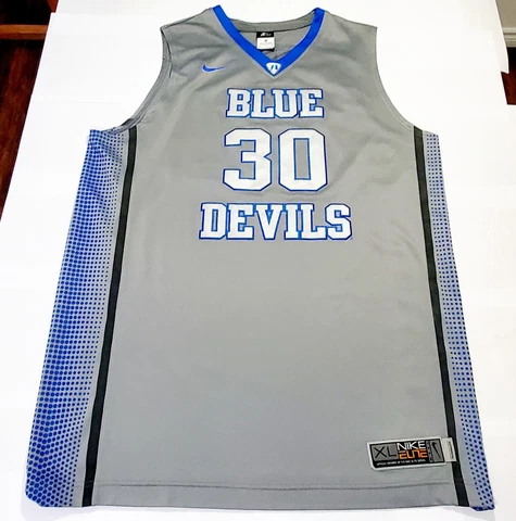 Nike Elite Team Duke Blue Devils #30 Mens Size XL Gray NCAA Basketball Jersey Cover