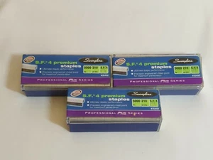 3pk Swingline S.F. 4 Premium Staples,0.25" 0.5" Crown, Steel 210/Strip 5,000Box - Picture 1 of 3