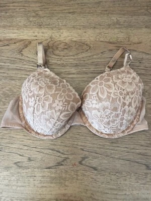 Victoria's Secret Praline Floral Lace 32DDD Sexy Tee Lightly Lined Demi Bra VS! - Image 1 of 2