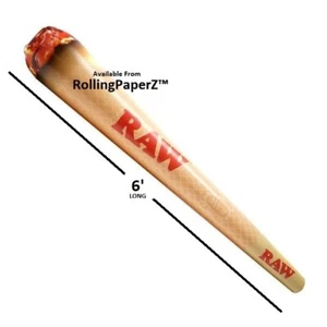 RAW CONE INFLATABLE HANG-ABLE Cone 6 FT Long RAW Rolling Papers FREE SHIPPING - Picture 1 of 1