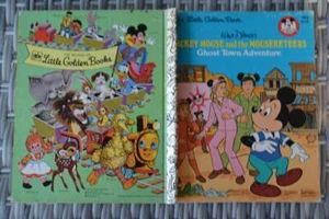Little Golden Book: MICKEY MOUSE & THE MOUSEKETEERS Ghost Town #D135 Pink COVER. - Picture 1 of 1