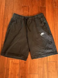 Nike Men's Shorts Sportswear Club Black Sports 100% Cotton Casual Bottoms - Picture 1 of 9