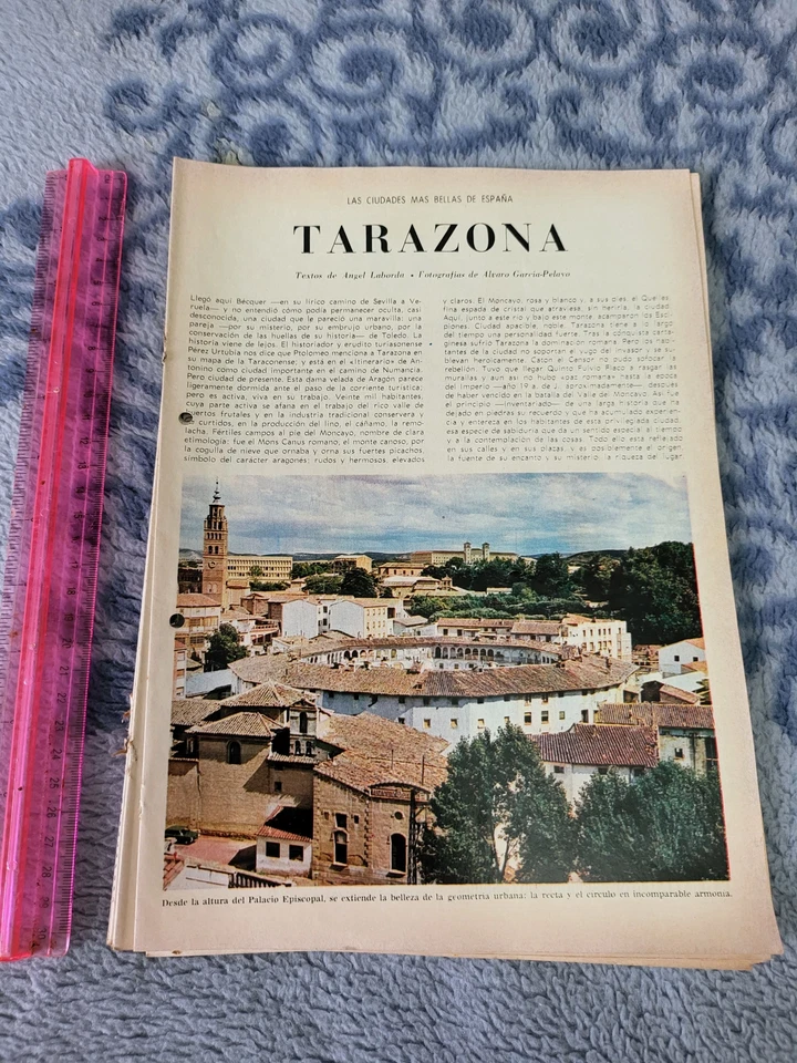FOLLETO LUGARES ESPANA TARAZONA PAG 8 ANOS 60s LUCA TENA CASTELLANO - Imagen 1 de 1