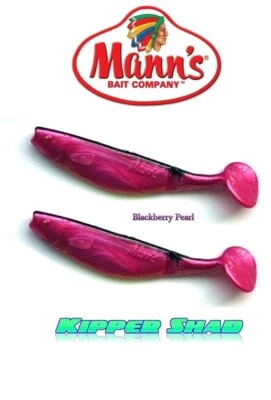 Mann´s Kipper Shad  2 Stück Blackberry Pearl in 13 cm Top für Dorsch - Bild 1 von 2