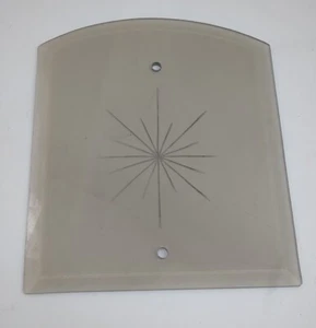 Lot Of 2 Smoked Grey Glass Starburst Chandelier Replacement Glass 7" X 8" Inches - Picture 1 of 3