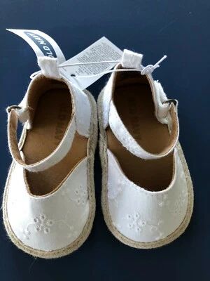 NUEVO Niña Infante *0-3* o *3-6* Meses ANTIGUO AZUL MARINO Blanco Mary Jane Zapatos Sandalias Foto 1 de 4