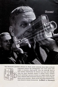 VINTAGE 1960s Print Ad ~ Bell & Howell Zoomatic Movie Camera ~ ZOOM!!! - Picture 1 of 1