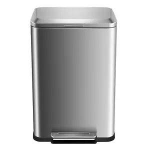 13 Gallon Stainless Steel Garbage Bin Trash Can for Living room, Office, Kitchen - Picture 1 of 8