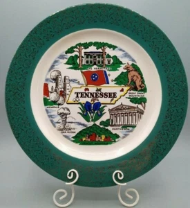 Placa de exhibición de recuerdo Homer Laughlin TENNESSEE 101/4 - Imagen 1 de 5
