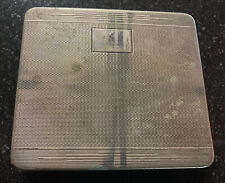 1920s? art deco FF frederick field epns silver plate cigarette case gold wash 