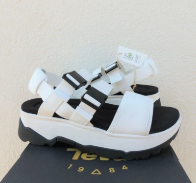 TEVA WHITE JADITO SLINGBACK FLATFORM PLATFORM FOAM SANDALS, US 6/ EUR 37 ~NIB - Image 1 of 4