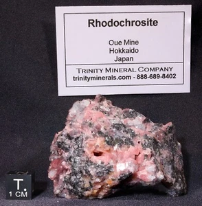 Rare Rhodochrosite on Matrix from Oue Mine, Hokkaido, Japan - Picture 1 of 10