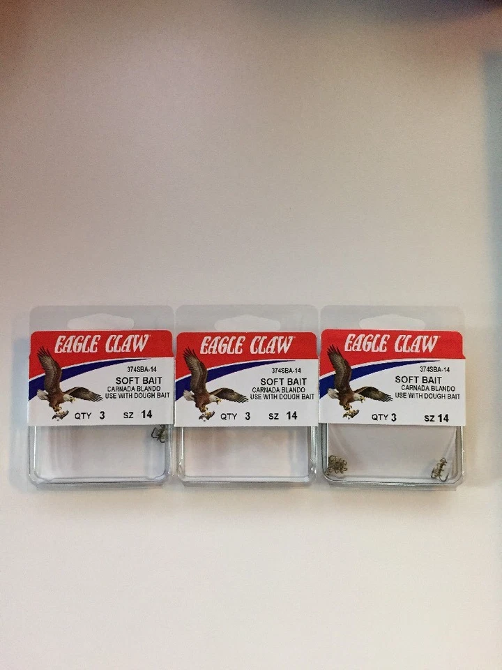 Eagle Claw 374SBA-14 Soft Bait QTY 3 Size 14 - Image 1 of 1