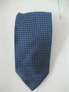 BROOKS BROTHERS 346 Men's 100% Silk Necktie Designer Geometric Blue EUC - Picture 1 of 3
