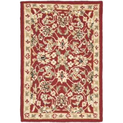 SAFAVIEH Chelsea HK78B Hand-hooked Burgundy / Ivory Rug - Image 1 of 4