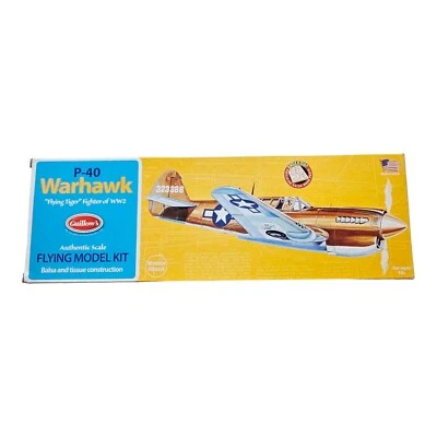 P-40 WARHAWK 501 Guillows Balsa Wood Model Flying Tiger WWII Fighter Plane Kit - Image 1 of 4