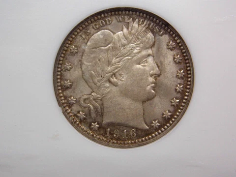 1916 "D" Barber SILV ER Quarter 25c NGC MS62 #003 East Coast Coin & Collectables Cover