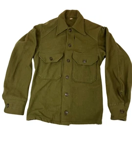 Used Serviceable X-Small Olive Drab Wool Field Shirt *mocinc.1982* - Picture 1 of 9