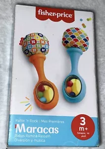 Fisher Price Rattle n Rock Maracas Set 2 Suave Baby Rumba Azul Naranja Nuevo Precintado - Imagen 1 de 24