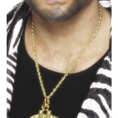 Signo de dólar medallón oro adulto Foto 1 de 2