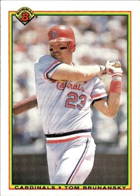 1990 Bowman Tom Brunansky St. Louis Cardinals #202 - Image 1 of 2