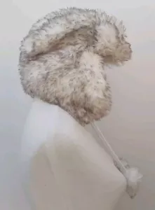 Cappello Atmosphere Bear Trapper Pom Pom taglia unica invernale bianco marrone foderato Primark - Foto 1 di 14