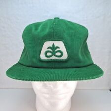 Pioneer Seeds Patch Vintage Corduroy Snapback Hat K Products USA Made Farmer Cap