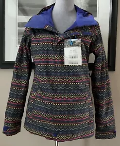 Burton Coat Ski Jacket Womens S Purple Pink Striped Fair Isle DryRide Snowboard - Picture 1 of 13