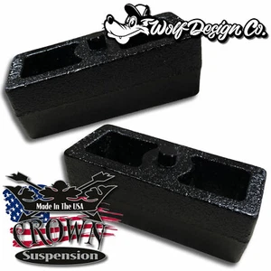 2" Rear Lift Blocks Steel Ductile Lift Kit Crown Suspension No U-bolts - Picture 1 of 6