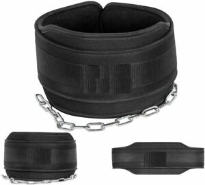 Weight Lifting Belt Gym Fitness Workout Double Support Brace Dipping Belt